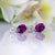 Purple Rhodolite Garnet and Diamond earrings