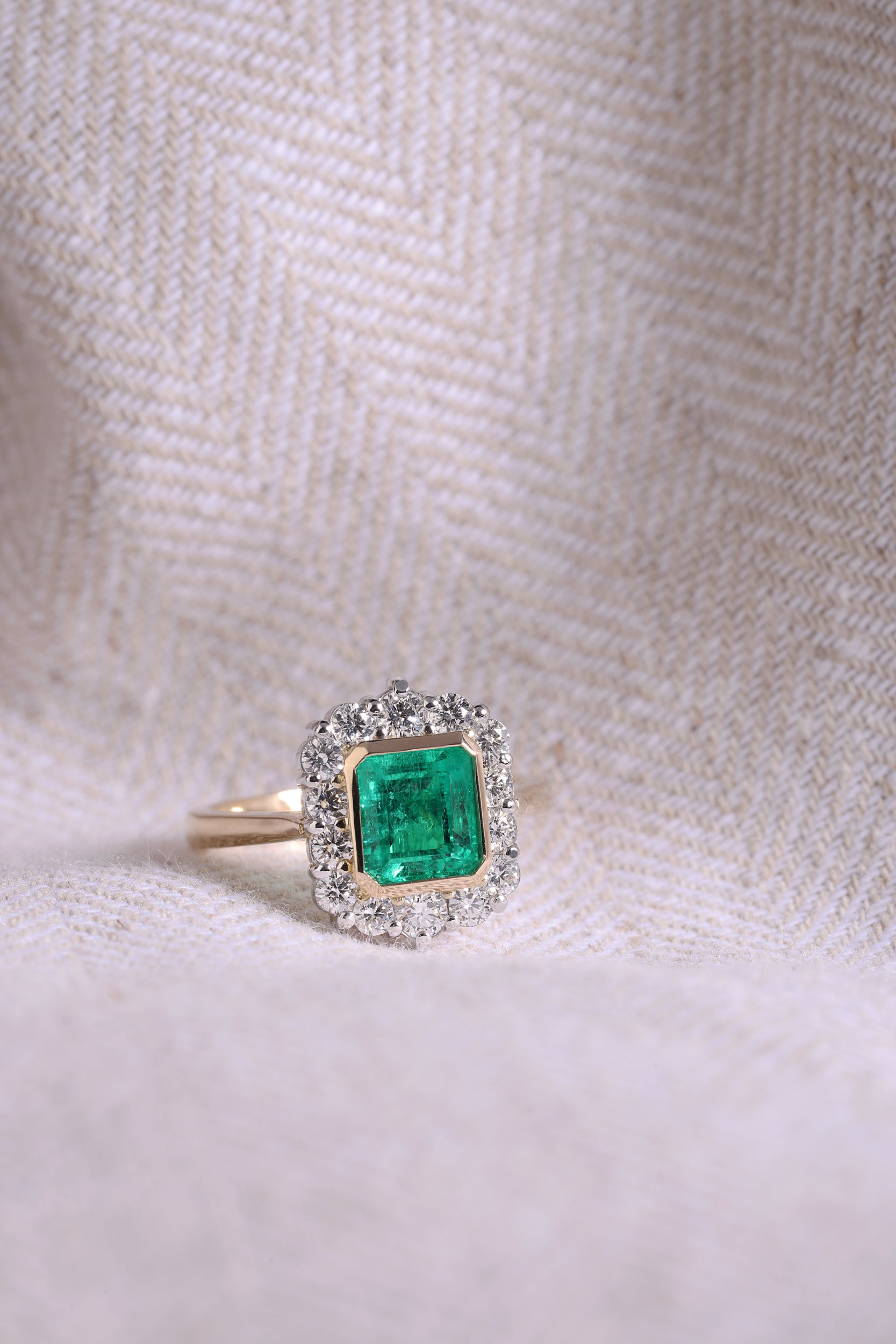 1.62ct Colombian Emerald and Diamond Ring