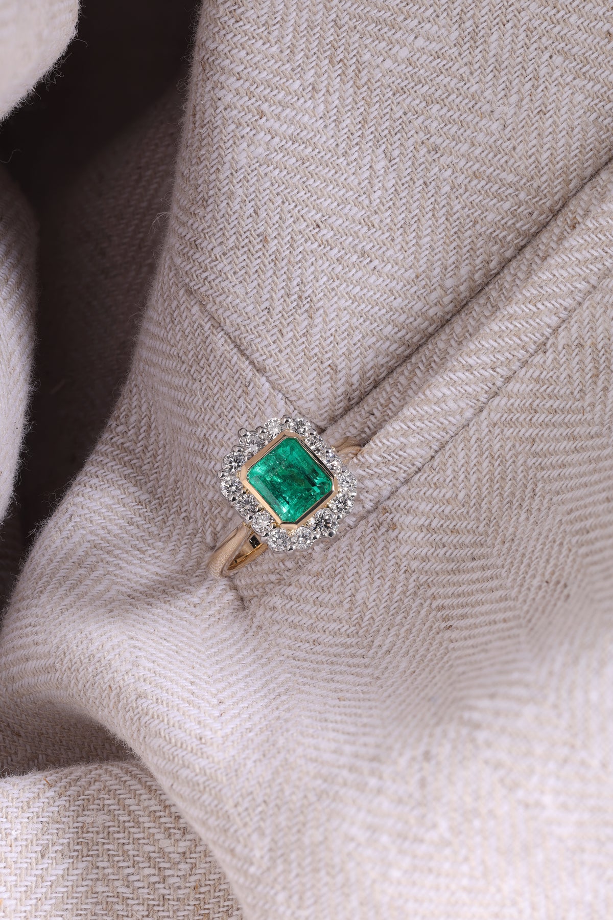1.62ct Colombian Emerald and Diamond Ring
