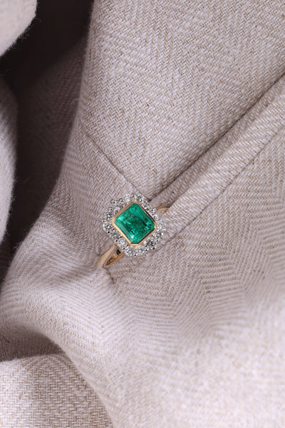 1.62ct Colombian Emerald and Diamond Ring