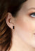 Black Sapphire Stud Earring 18ct Rose Gold