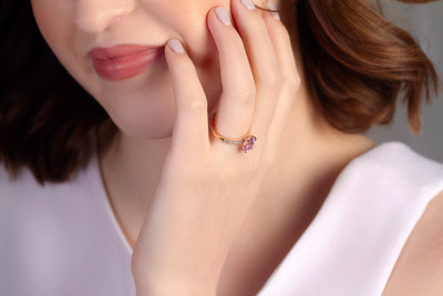Custom Pink Sapphire Engagement ring