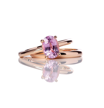 Bespoke (No Heat) Pink Sapphire Engagement Ring