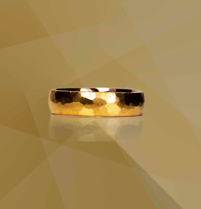 Hand Plenished Mens Wedding Band available in 18ct Gold and Platinum